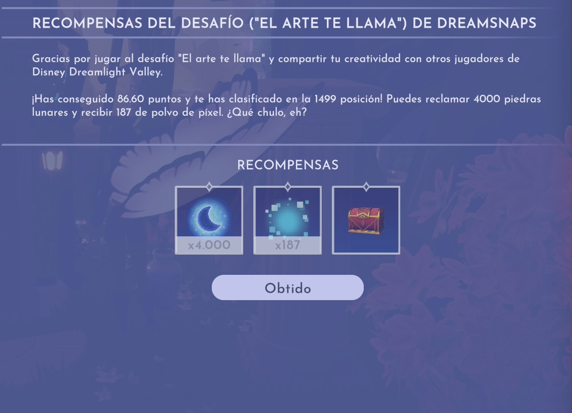 Resultado do desafio A arte te chama: nota 86,60, posição 1499